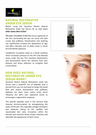 NATURAL RESTORATIVE UNDER EYE SERUM