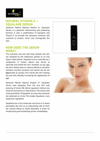 NATURAL VITAMIN E SQUALANE SERUM