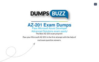 Microsoft AZ-201 Dumps sample questions for Quick Success