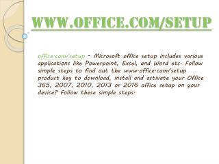 office.com/setup - How to - Install Office setup