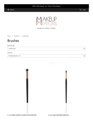 Cruelty free makeup brushes