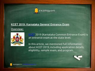 KCET 2019: Application Form, Eligibility, Exam Dates, Syllabus, Result