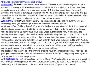 WEBINARHD review and bonus should I get it