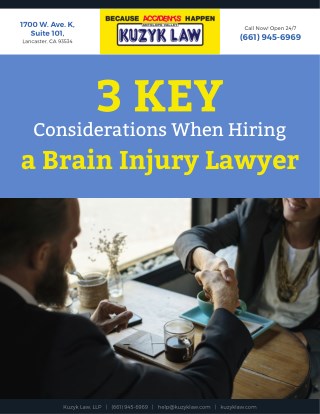3 Key Considerations When Hiring a Brain Injury Lawyer