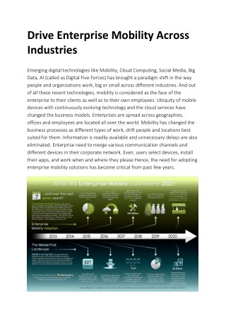 Drive Enterprise Mobility Across Industries