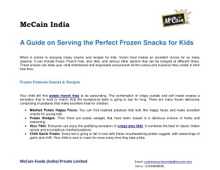 A Guide on Serving the Perfect Frozen Snacks for Kids