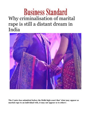 Why criminalisation of marital rape is still a distant dream in India 