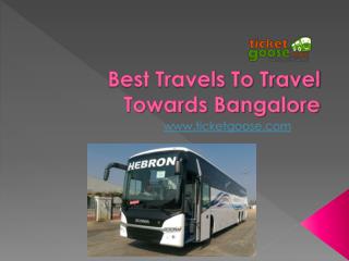 Best Travels To Travel Towards Bangalore