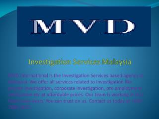 Investigation Services Malaysia