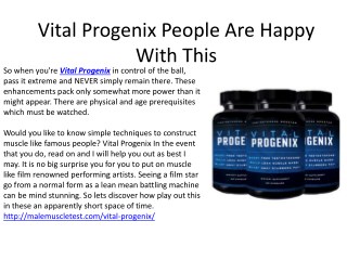 Vital Progenix Now Anyone Can Get Better Stamina