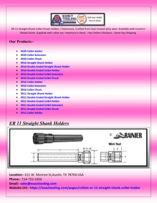 ER20 Double Ended Collet Chuck