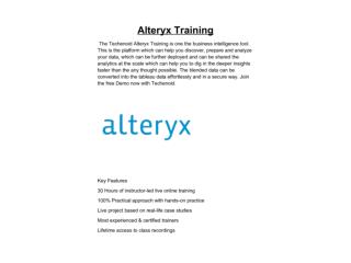 Alteryx Training