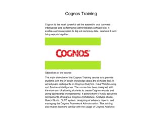 Cognos Training