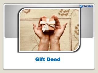 Gift Deed Services By Enterslice ITeS