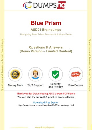 Real Blue Prism Solution Designer Blue Prism Exam Practice Questions
