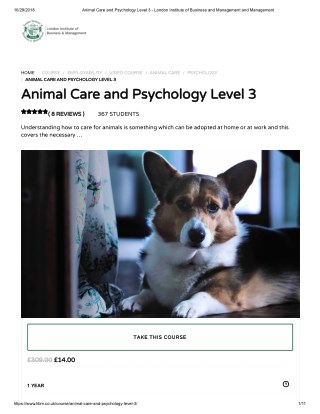 Animal Care and Psychology Level 3 - LIBM