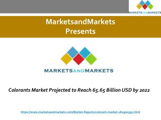 Colorants Market projected to Reach 65.65 billion USD by 2022