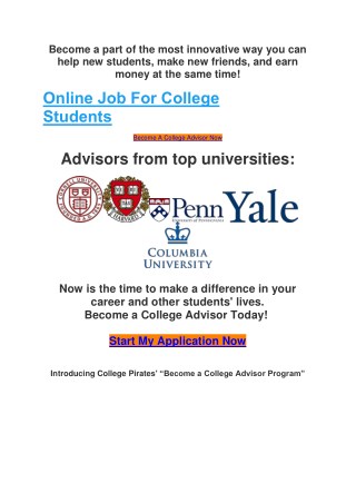 Online jobs for college students