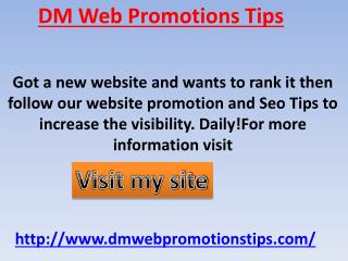 DM Web Promotions Tips