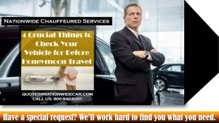 4 Crucial Things to Check Your Vehicle for Before Honeymoon Travel- 800-942-6281