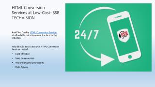 Outsource HTML Conversion Services and Company | SSR TECHVISION
