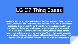 Buy LG G7 Thinq Cases, Covers and Accessories