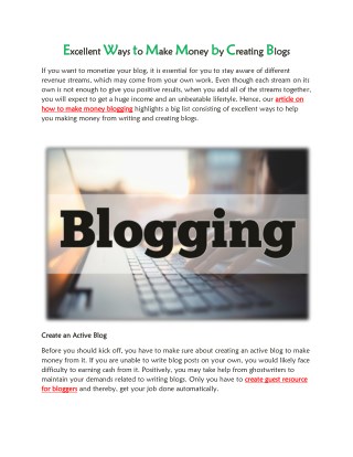 26 Ways to Make Money Blogging