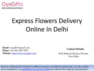 Express Flowers Delivery Online In Delhi