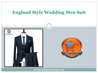 England Style Wedding Men Suit (Jacket Pants Vest) - BHBexpress.com