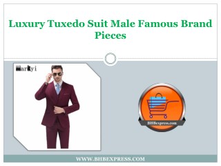 Luxury Tuxedo Suit Male Famous Brand Pieces (Jacket Vest Pant)