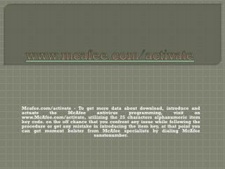 Mcafee Activate|Mcafee Total Protection- mcafee.com/activate