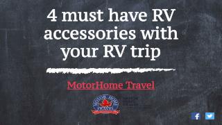 4 must have RV accessories with your RV trip