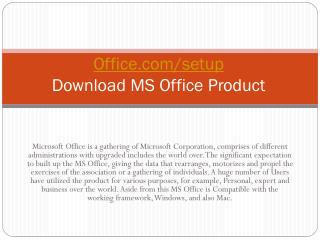 OFFICE.COM/SETUP ACTIVATE YOUR MS OFFICE ACCOUNT