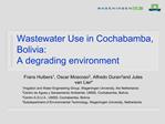 Wastewater Use in Cochabamba, Bolivia: A degrading environment