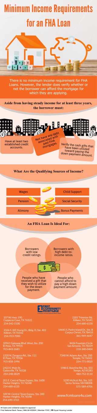 Minimum Income Requirements For an FHA Loan