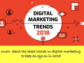 Digital Marketing Trends 2018