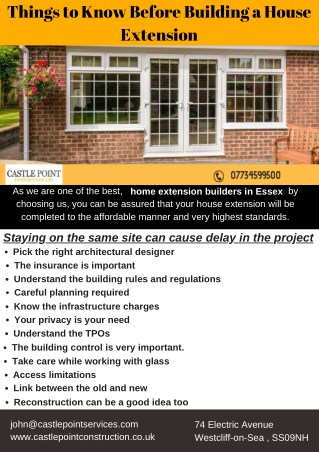 Things to Know Before Building a House Extension