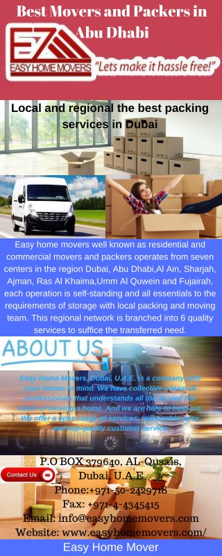 Best Movers And Packers in Abu Dhabi