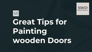 Great Tips for Painting Doors