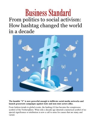 From politics to social activism: How hashtag changed the world in a decade 