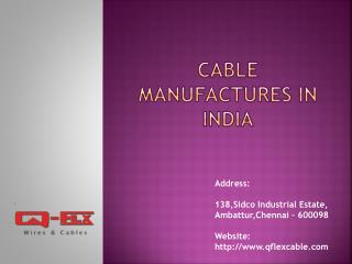 Cable Manufacturers in India - Qflx Cable