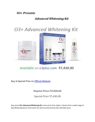 O3plus Advanced Whitening Kit
