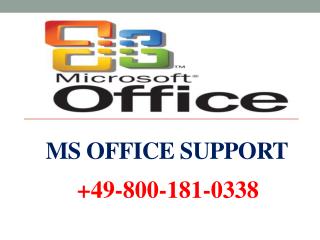 Unterstützung Bei Der Installation Von MS Office Erhalten Sie Unter 0800-181-0338