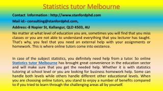 Why Use Online Statistics Tutors?