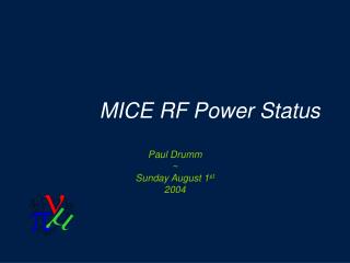 MICE RF Power Status