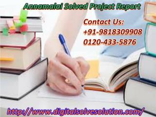 Where to find Annamalai soved project report 0120-433-5876?