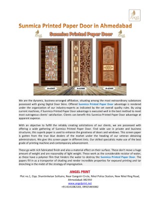 Sunmica Printed Paper Door in Ahmedabad