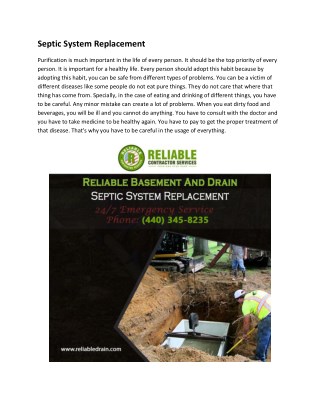 Septic System Replacement