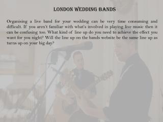 Hire the Best Wedding Bands in London