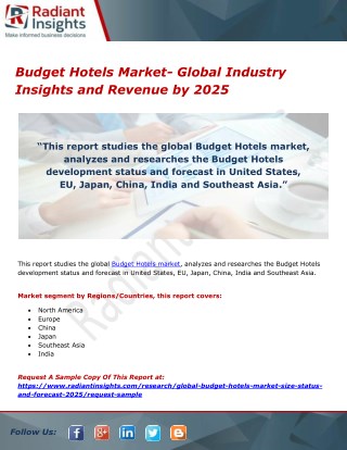 Budget Hotels Market- Global Industry Insights and Revenue by 2025